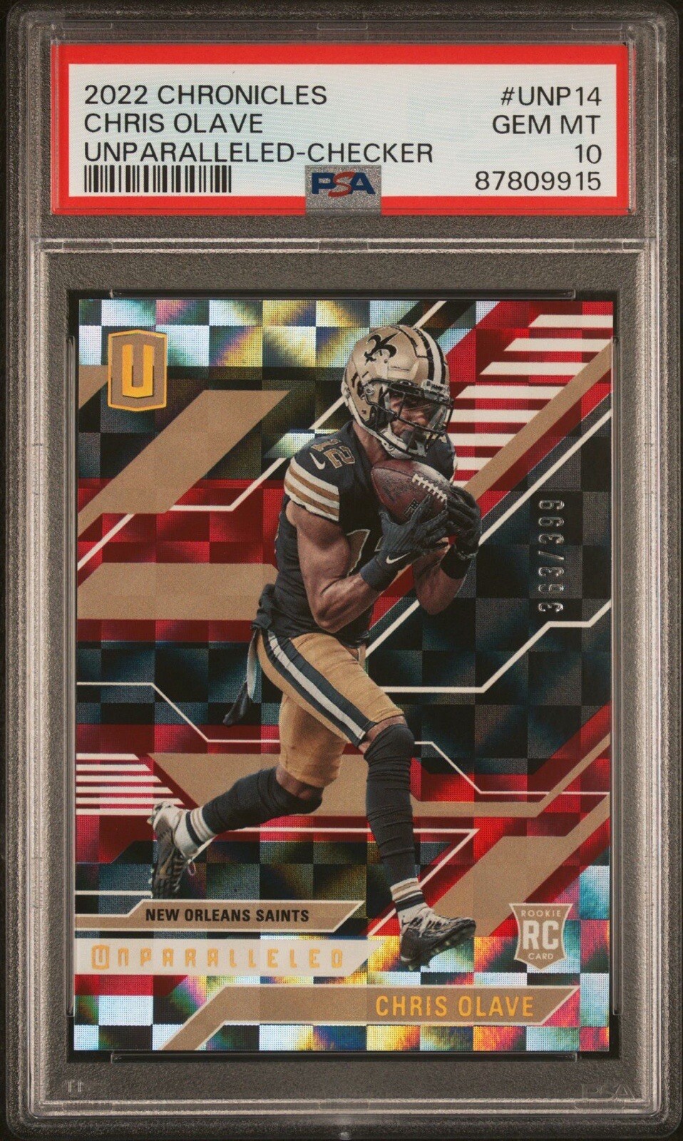 Chris Olave Panini Chronicles Unparalleled #UNP14 Checker