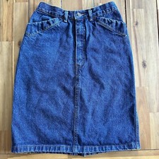 VTG Gap Denim Skirt Womens 2/4 High Rise Above Knee Made in USA Medium Wash