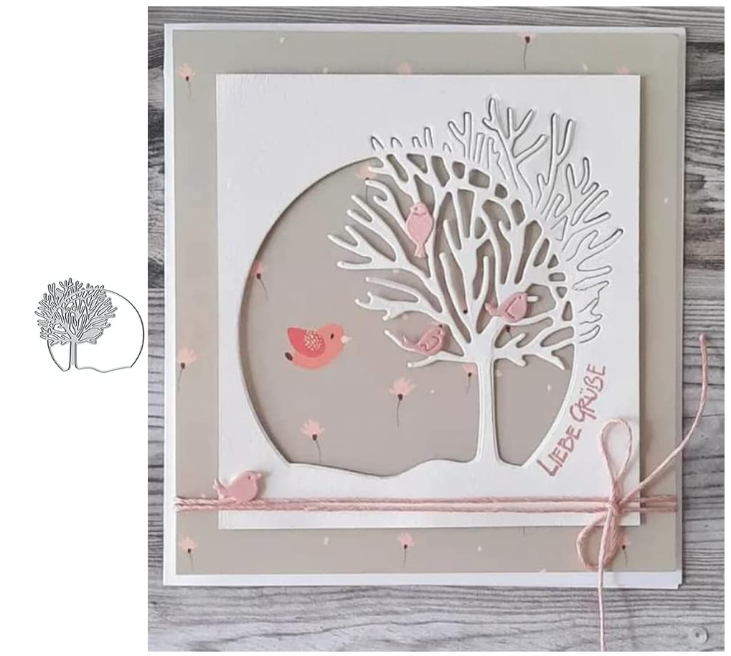 Trees Forest Cutting Lo Stencil Creativo Carta Art Modello Di - Foto 5