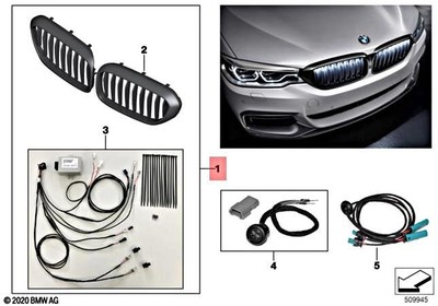 Genuine BMW Iconic Glow Illuminated M Performance Kidney Front  