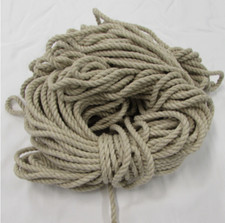 Hemp Rope, Natural, 100 Hemp 4mm, Sold by the Yard