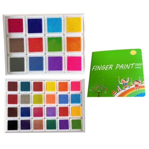 Funny Finger Painting Kit 12/24 Colors Washable Finger Drawing Kit for Toddlers