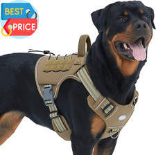 Tactical Dog Harness for Large Dogs No Pull Adjustable Pet Harness Reflective K9
