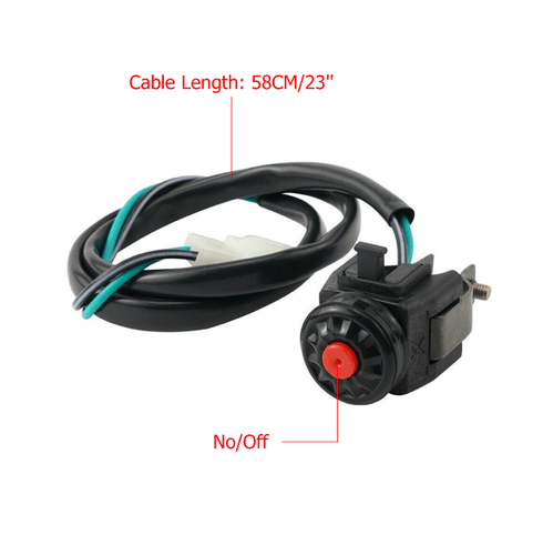 2Pcs Motorcycle KILL SWITCH Red Push Button Horn Starter Dirt Bike KTM ATV Dual - Picture 10 of 24