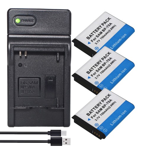 BP-70A Battery or Charger für Samsung AQ100, ES65, ES70, ES73, ES75, ES80, MV800 - Photo 7/45