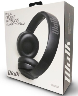 Walk Audio W106 Deluxe Wireless Kopfhörer Over Ear Bluetooth Schwarz
