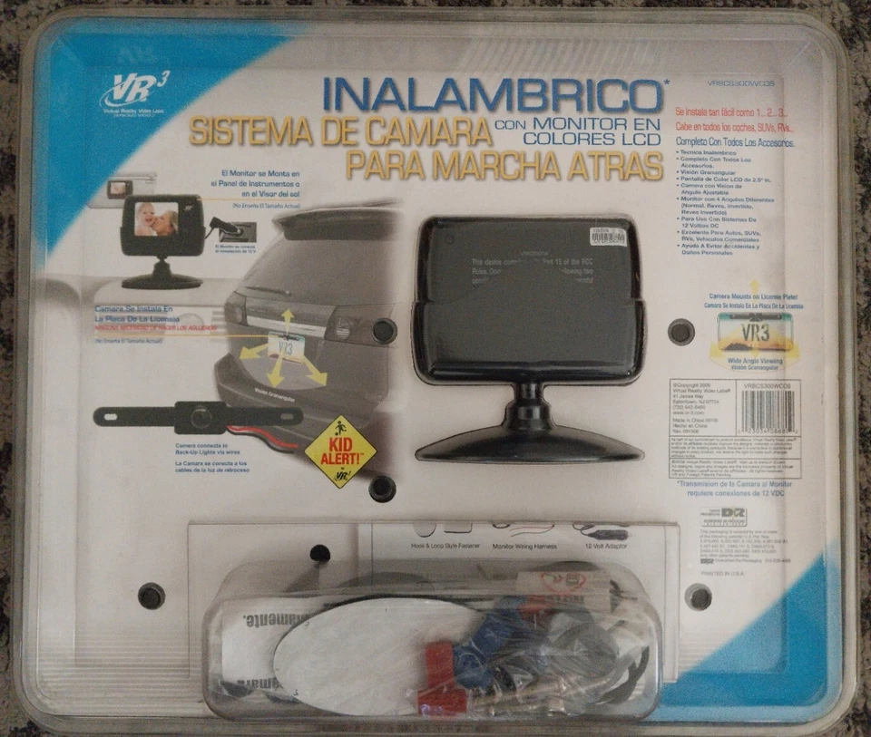 Camera System Auto Car Color LCD Monitor VR3 Easy Install No Drill Wireless New - Image 3 of 4