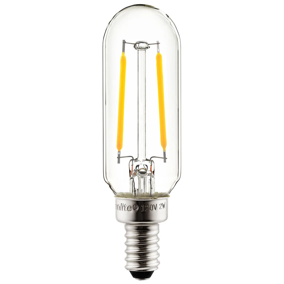 LED Filament T8 Tubular Light Bulb 2W(25W=) E12 Base 85mm 2700K Warm White 6PK - Image 2 of 2