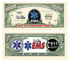 Pack of 25 - EMS-Emergency Medical Services One Million Dollar Bills