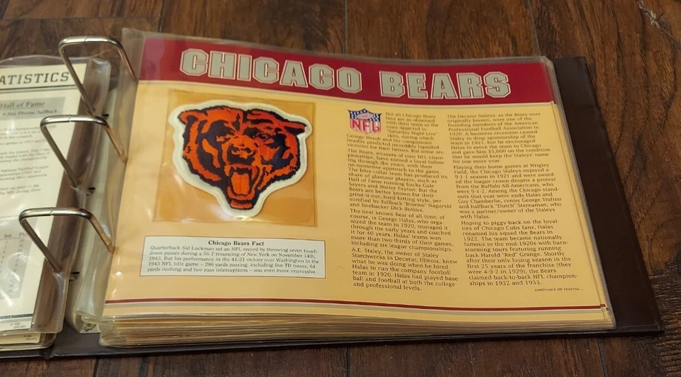 CHICAGO BEARS Willabee Ward NFL GOLDEN AGE Team Logo Patch Card - Image 2 of 4