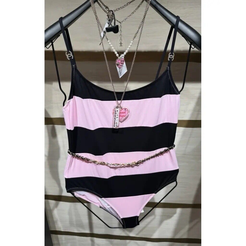 Chanel Coco Beach 24M Swimsuit Stretch Jersey 1 Piece 36 NWT Chanel Coco Beach 24M Swimsuit Stretch Jersey 1 Piece 36 NWT