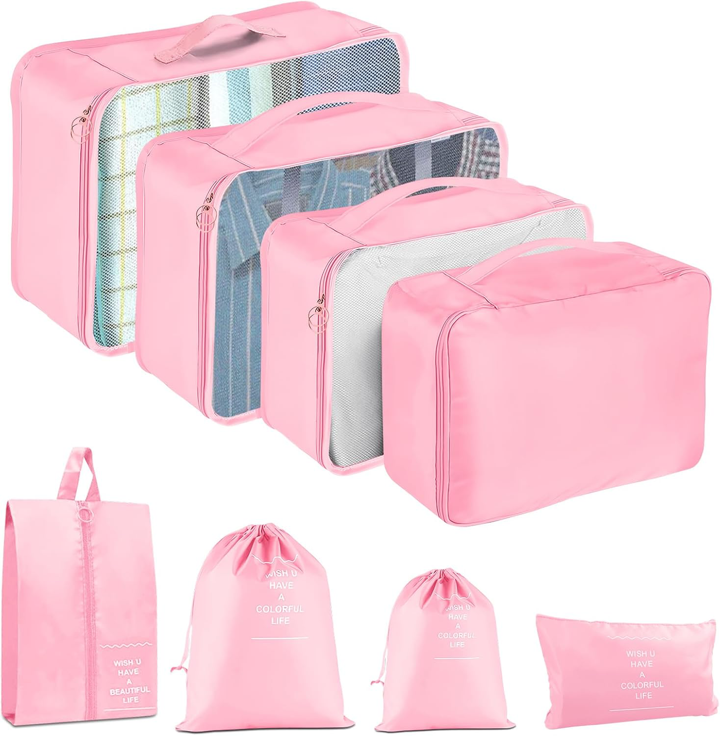 Packing Cubes Set for Travel - Compression Luggage Organizers, 8 Pieces-image
