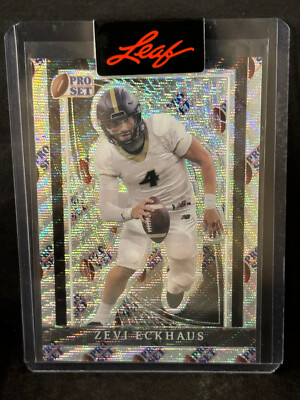 2024 Leaf Pro Set SILVER LOGO Pre-Production Proof ZEVI ECKHAUS Football 1/1