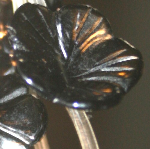 Gemstone Flower Beads Possibly Obsidian 18x8mm 16 pieces 9115 - Picture 2 of 2