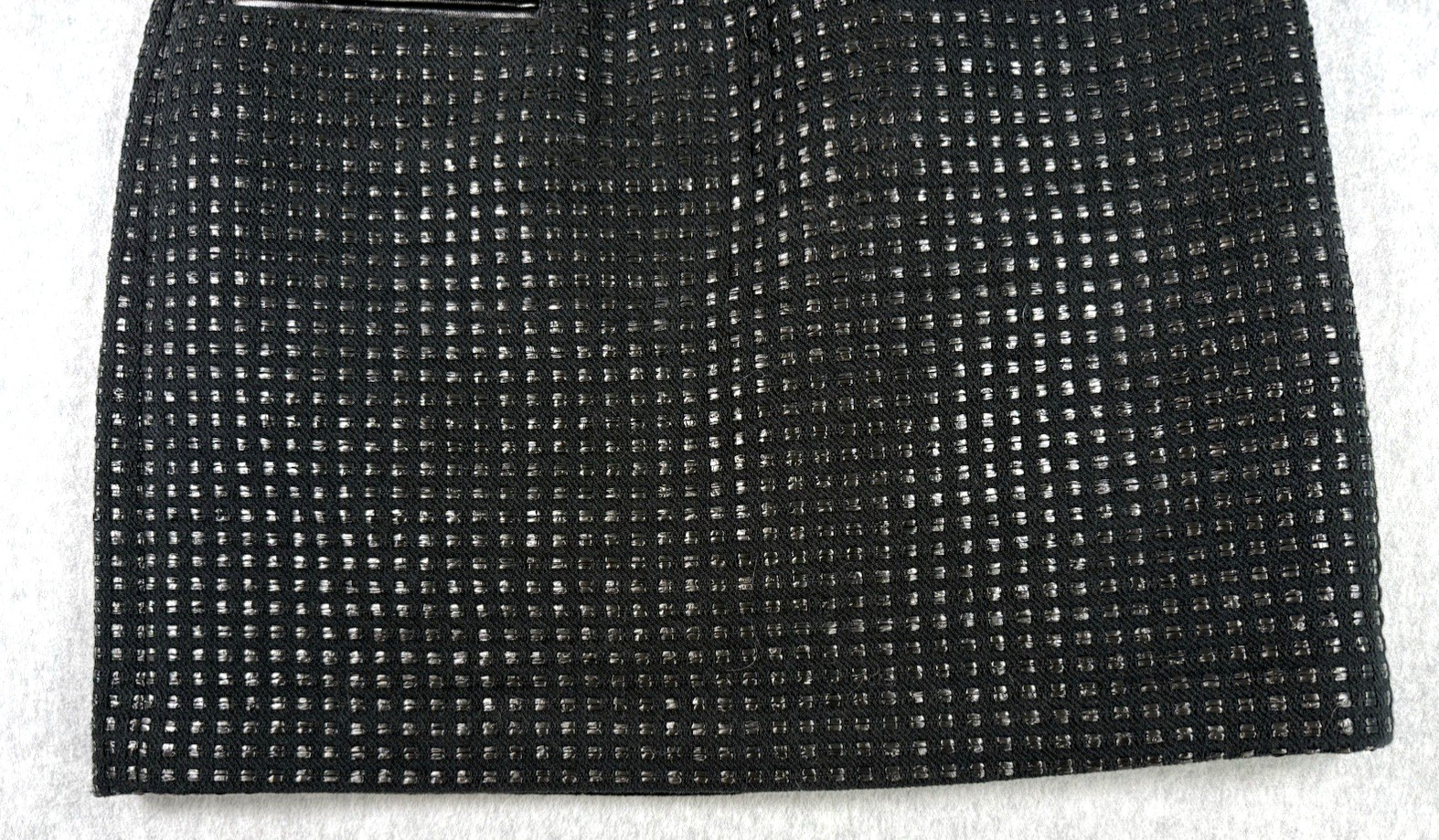 Gap Black Textured Square Pattern Lined Mini Skir… - image 3
