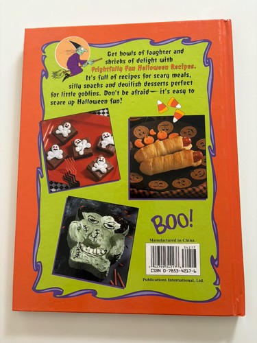 Vintage 2000 Frightfully Fun Halloween Recipes Hardcover Kid Friendly Cook Book - Picture 2 of 2