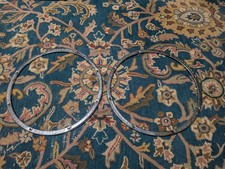 Audiobahn 15" Subwoofer Sub Chrome Trim Ring Pair Car Audio System Bling Rare 