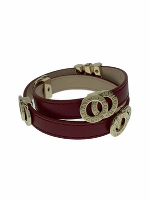 BVLGARI Bracelet/Leather/RED/Ladies/GS・L17・285116 [accessories, etc.] Authentic