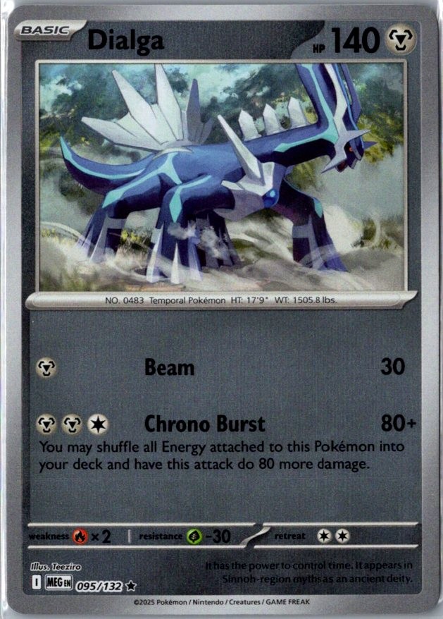 Dialga 095/132 Rare ME01: Mega Evolution NM