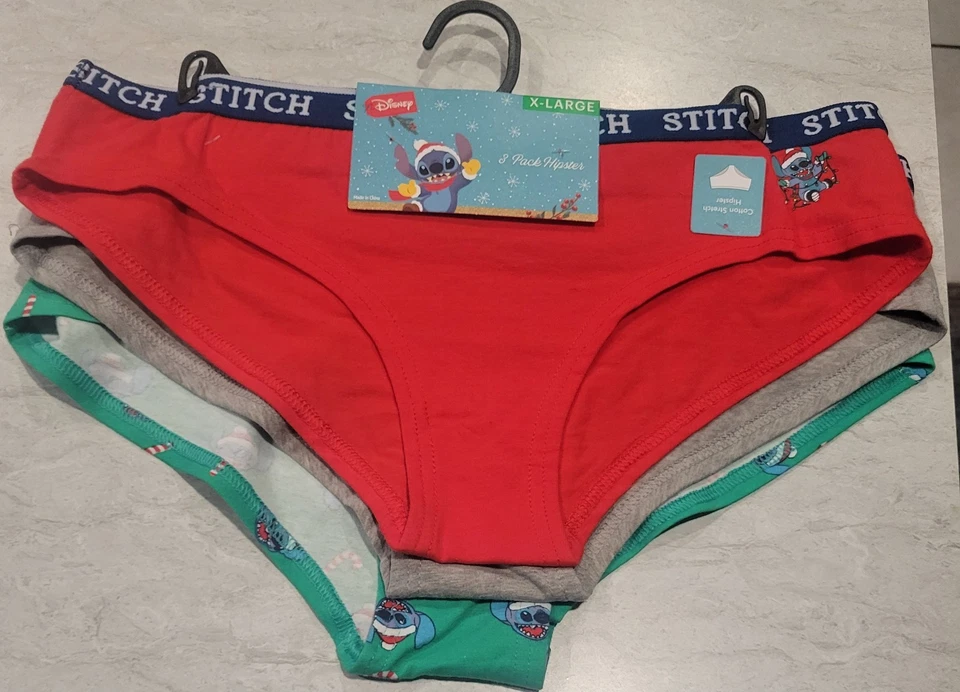 3 BRAGAS HIPSTER DISNEY 43L0224W1HZA PUNTO ROJO FIRMA CINTURA ALGODÓN Talla XL Foto 2 de 3