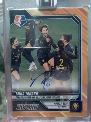 2026 Panini Instant NWSL Soccer Autographs Gold Mina Tanaka Auto 4/10   Royals