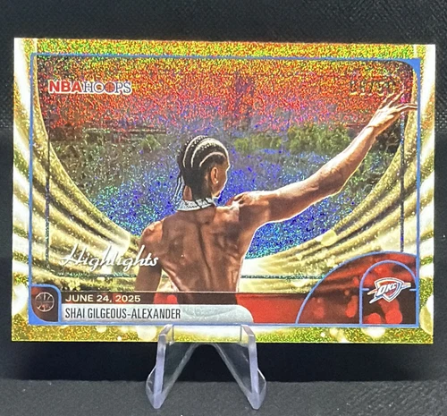 Topps NBA Hoops 2025-26 Highlights Shai Gilgeous-Alexander #268 Gold 08/50