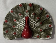 Vintage Charmant Belts Peacock Burgundy Belt Beverly Hills. BUCKLE ONLY.