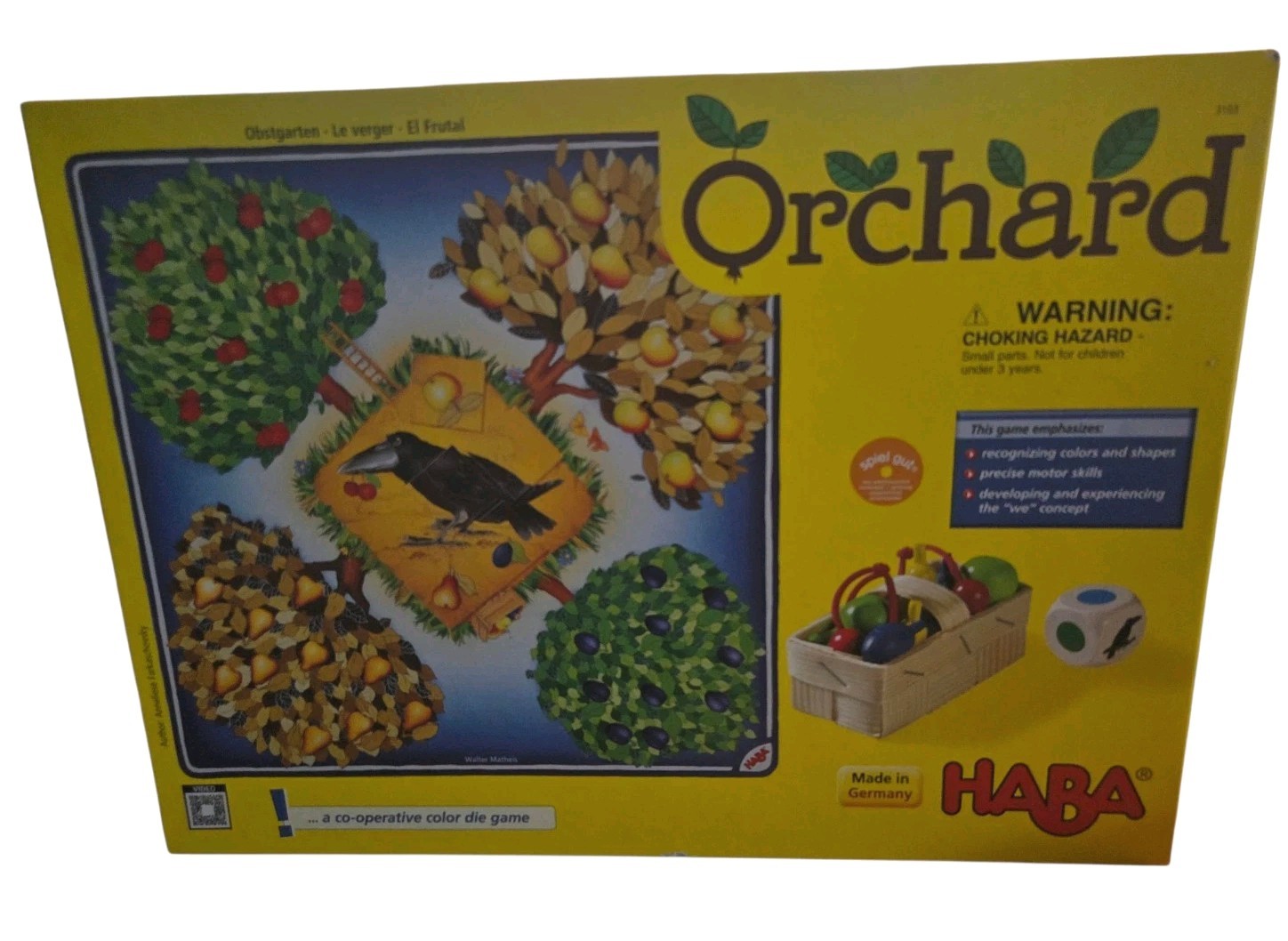 Wooden Fruit, Die, & Baskets 100% Complete Ages 3-6