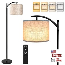  Floor Lamp for Living Room, 4 Color Temperature Black-Dimmable Remote Control