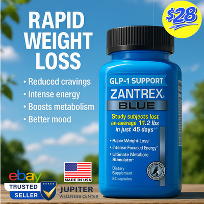 Zantrex Blue Weight Loss Supplement Support   84 Capsules - Exp 1/2028