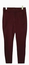 Old Navy Women Pixie Ankle Pant Burgundy Size 6 Stretch Skinny High Rise NWOT