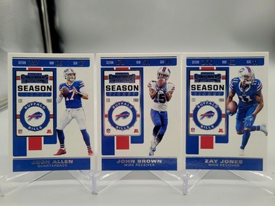 2019 CONTENDERS JOSH ALLEN JOHN BROWN ZAY JONES TEAM FOOTBALL CARD SET BILLS NFL