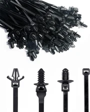 VAGURFO 120 Packs Car Mount Wire Tie, Nylon Push Cable Zip Tie Strap... 