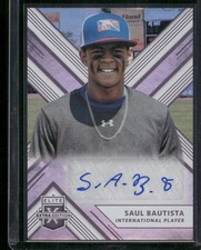 2018 Panini Elite Extra Edition #179 Saul Bautista Autographs