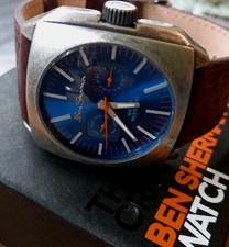 Orologio Uomo Ben Sherman WBS113BB, Al Quarzo, Cassa In Acciaio Nero, Cinturino In Cuoio Nero, Impermeabile 5ATM