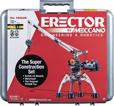 MECCANO Erector Super Construction 25-in-1 Motorized Building Set, Steam... 