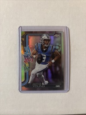 2025 Topps Chrome NFL Bryce Young Future Stars Refractor, Panthers