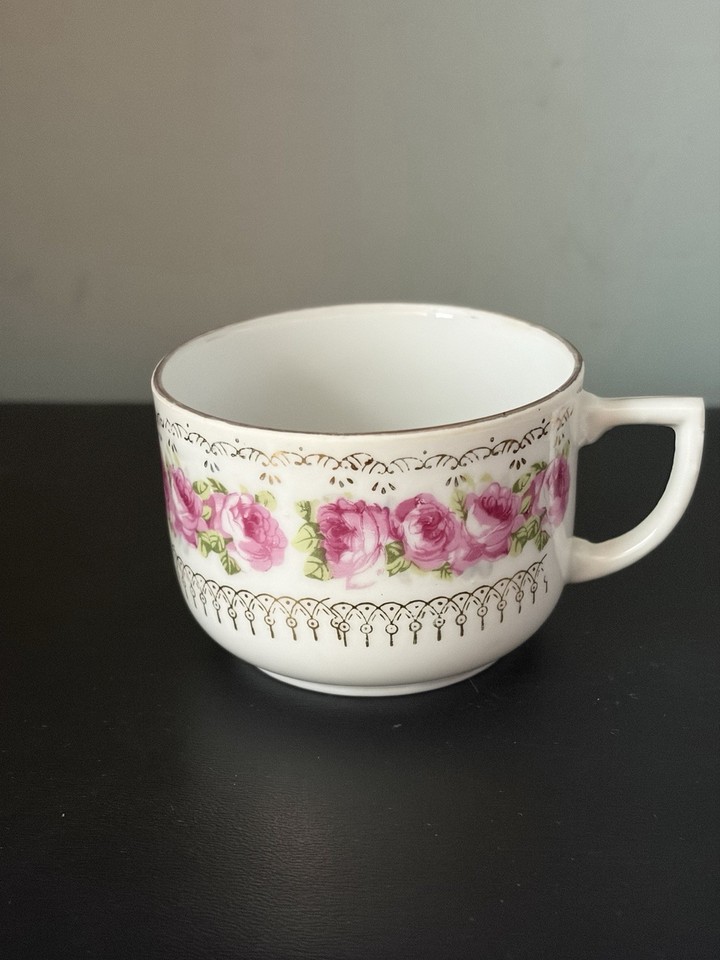 Vintage Pretty Swedish Cup & Saucer Rosebud Design Gold Trim - made in ...