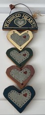 Handcrafted Wooden Kindred Hearts Wooden Country Style Hanging Wall Decor