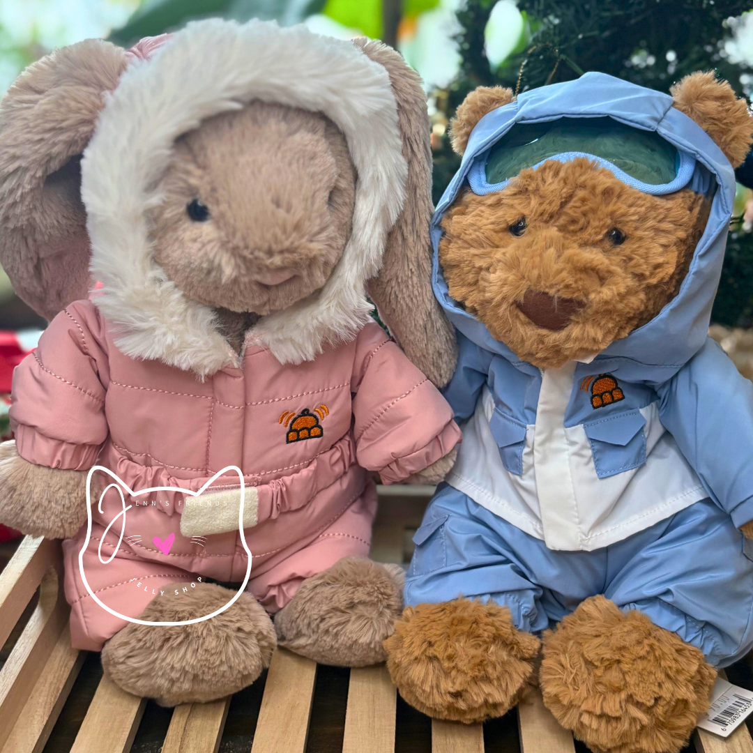 AUTHENTIC Jellycat BASHFUL BUNNY 'SNOW SUIT' New BNWT Soft Plush