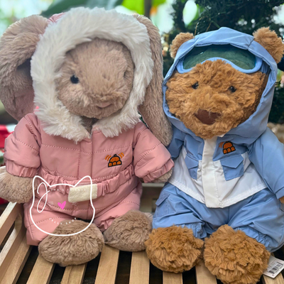 AUTHENTIC Jellycat BASHFUL BUNNY 'SNOW SUIT' New BNWT Soft Plush