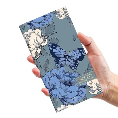 Pocket Calendar 2026-2027 for Purse, New(JAN 2026-DEC 2027), Flutter Garden
