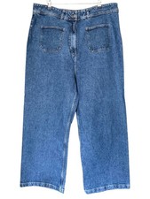 NEXT medium blue wide leg jeans high rise waist plus size 20 
