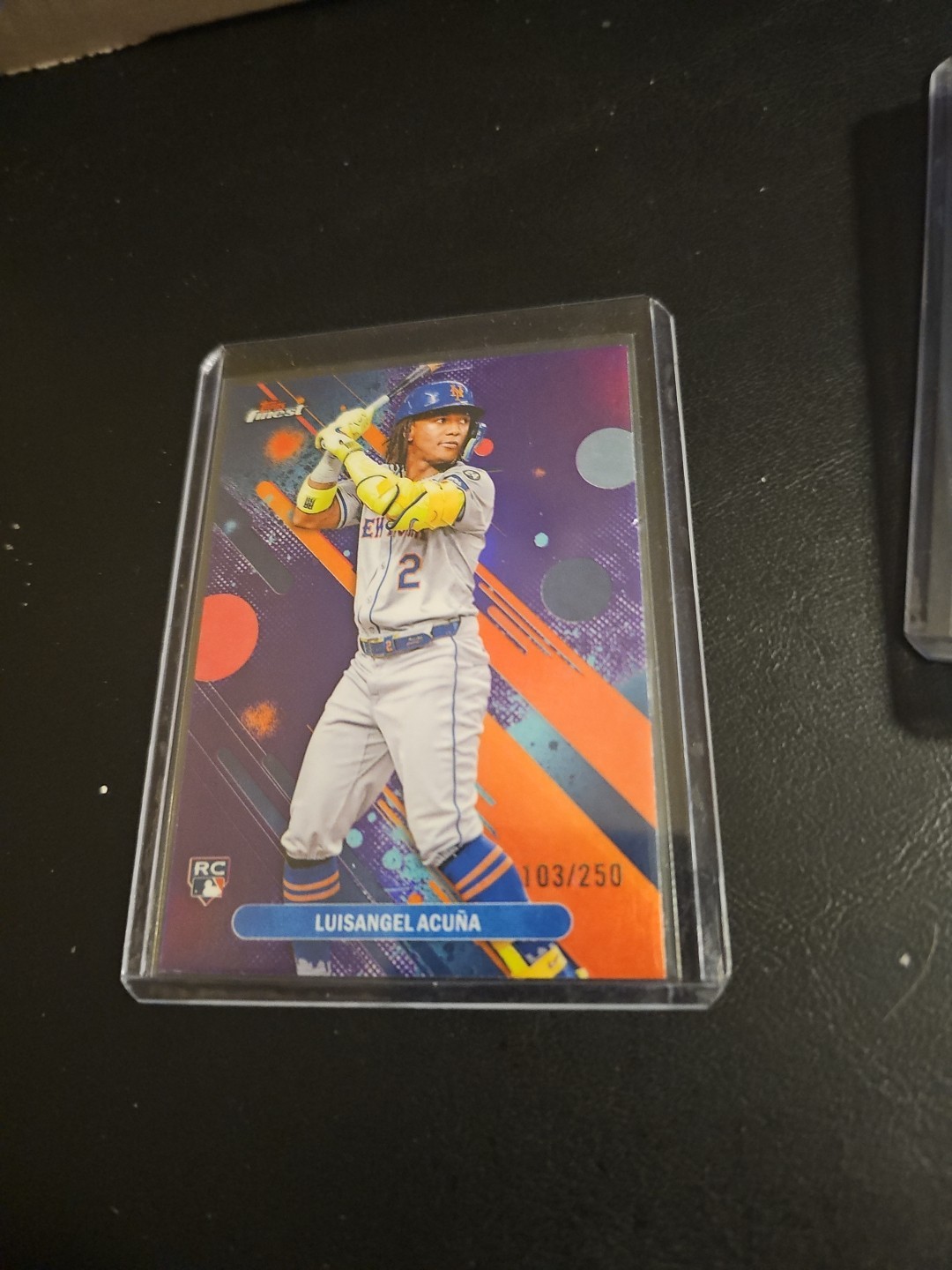 2025 Topps Finest - Common Luisangel Acuna #52 Purple Refractor /250 (RC)