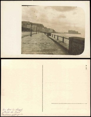 Cartolina Neapel Napoli Castel de Oro Strandpromenade 1912