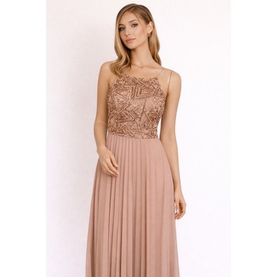 CACHET Champaign Sparkle  Prom Dress Size 4 VERY GOOD CONDITION