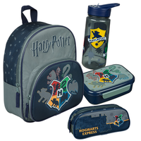 Set Harry Potter | Kinderrucksack Mit Trinkflasche, Brotzeitdose Und Schlamper