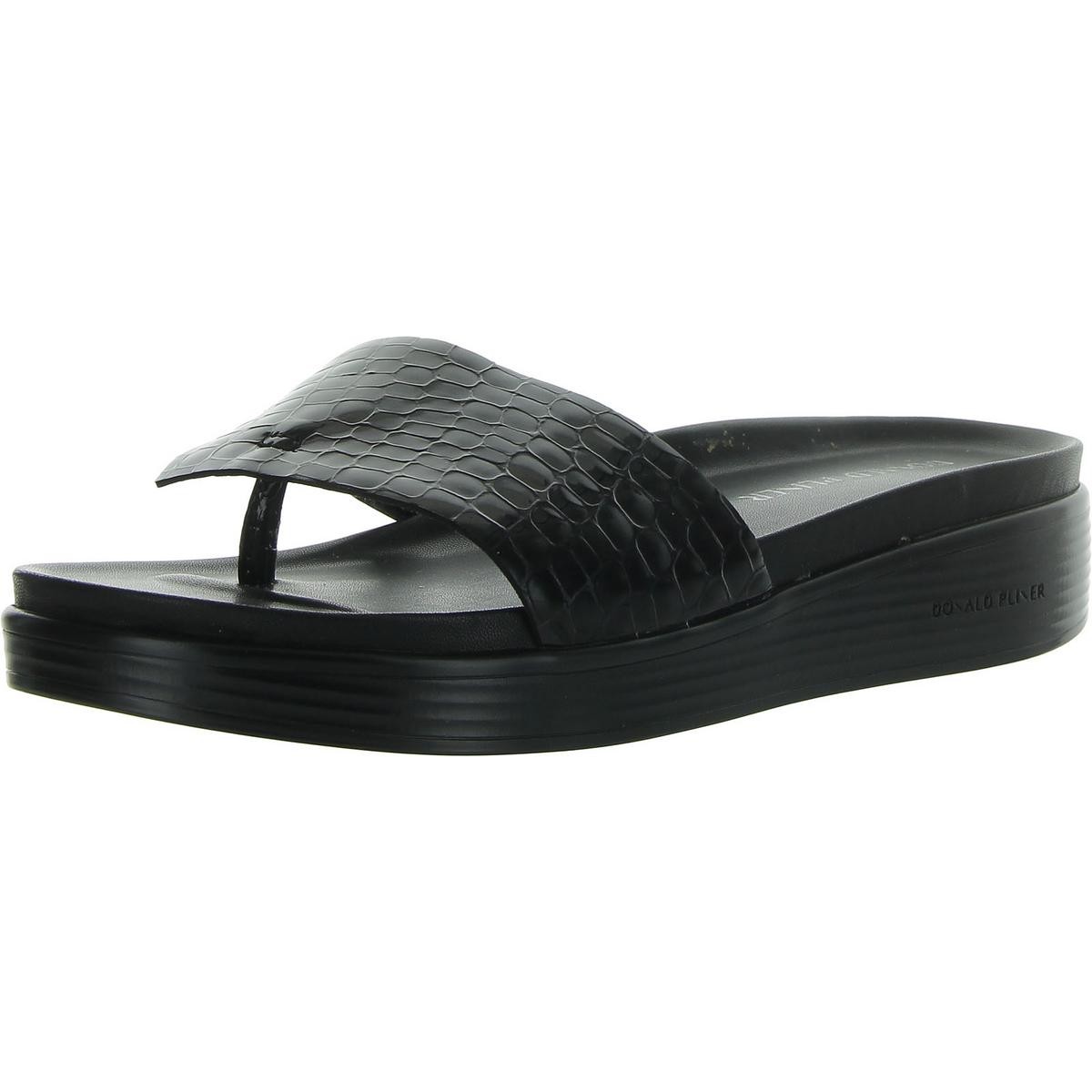 Женские черные босоножки на танкетке Donald J. Pliner, 9 Medium (B,M) BHFO 2111