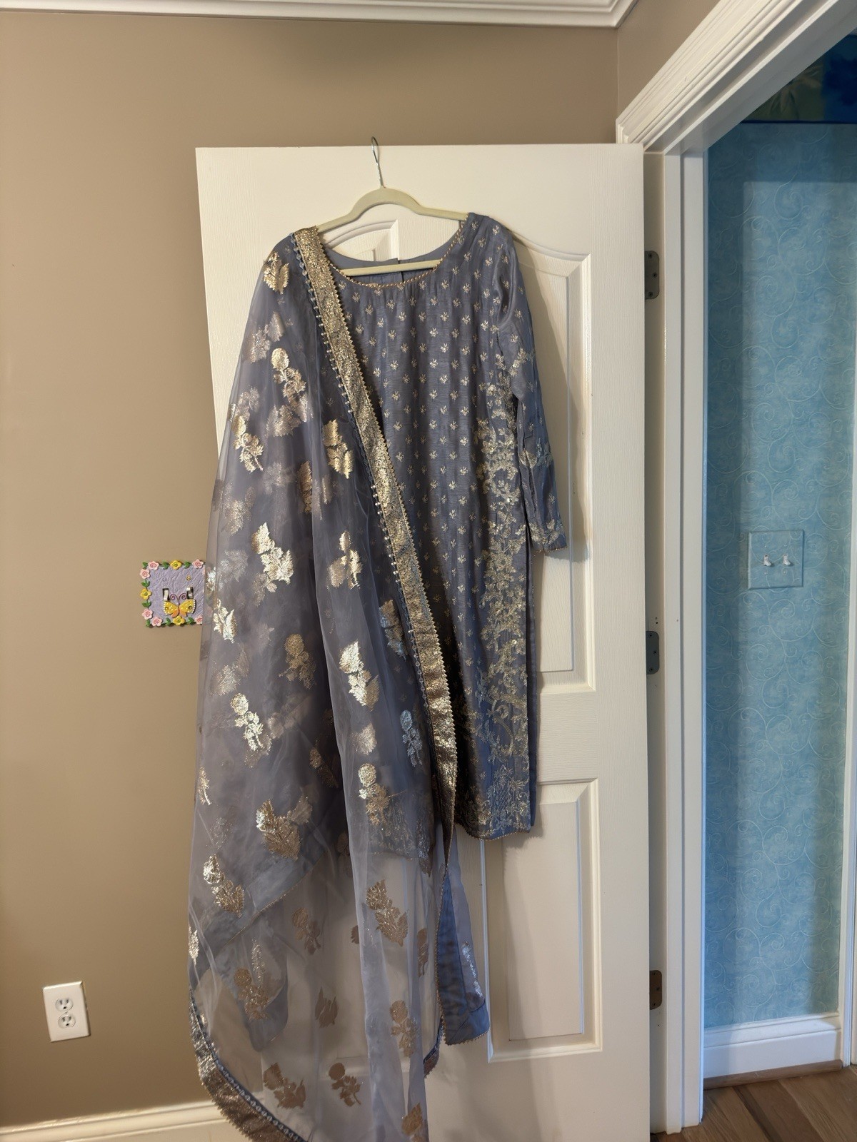 Pakistani Indian Shalwar Kameez 3 Piece Set Desig… - image 10