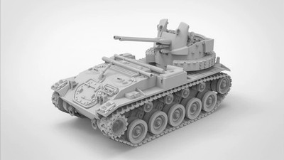 3D Printed 1/72/87/144 U.S. M19A1 Self-Propelled Anti-Aircraft Cannon Model Kit